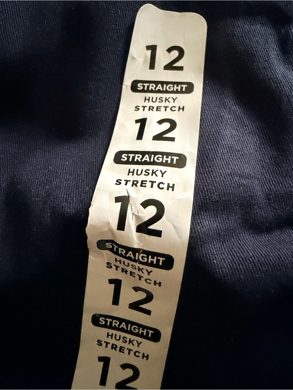Navy Straight Husky Stretch Pants Size 12H
